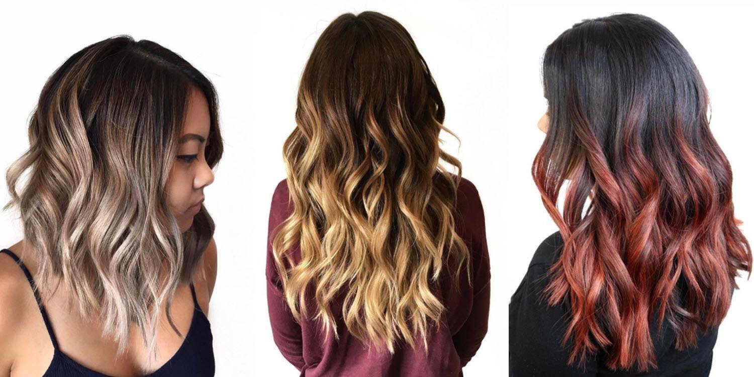 Matrix image comparing Balayage vs Ombré, highlighting application method differences (hand-painted vs foiled application)
