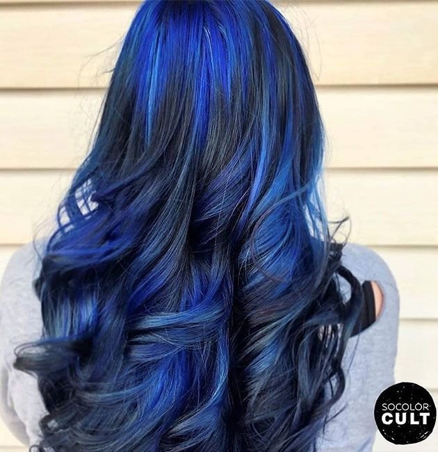 Is there a good dark blue permanent hair dye that works well on dark  brown/almost black hair? - Quora