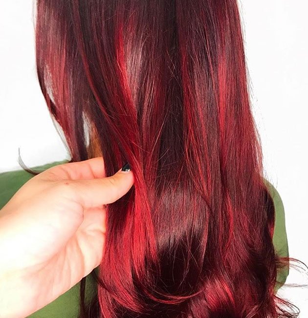 pretty dark red hair colors