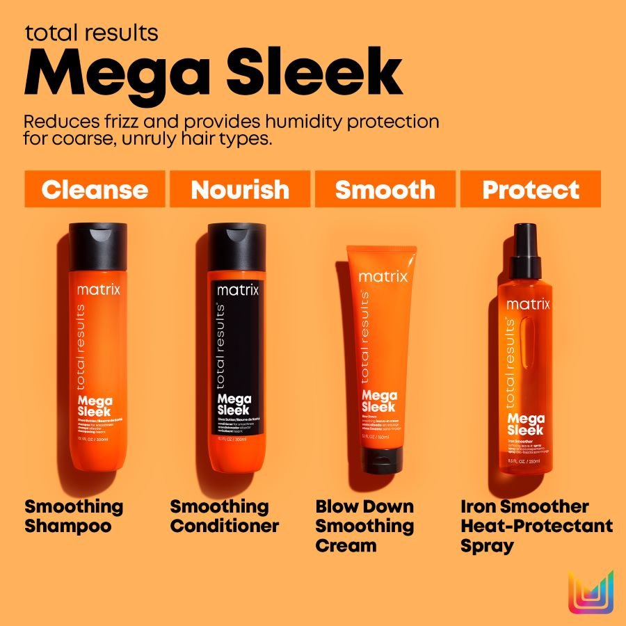 Mega Sleek Iron Smoother Anti-Frizz Spray | Matrix Mega Sleek Iron Smoother Anti-Frizz Spray | Matrix
