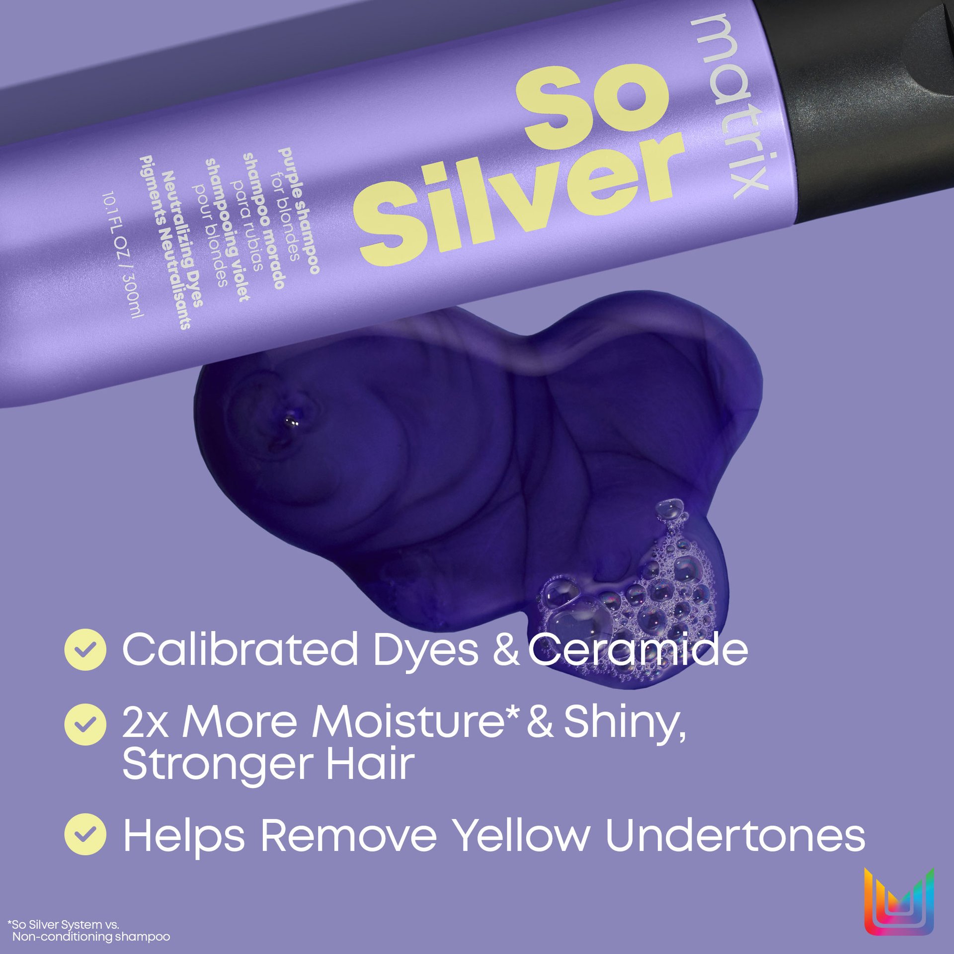 Matrix 2024 NA So Silver Shampoo 300mL Benefit