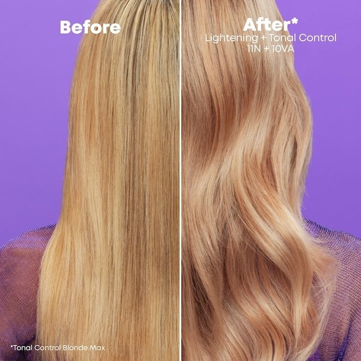 Matrix 2024 EU Tonal Control BlondeMax Before After