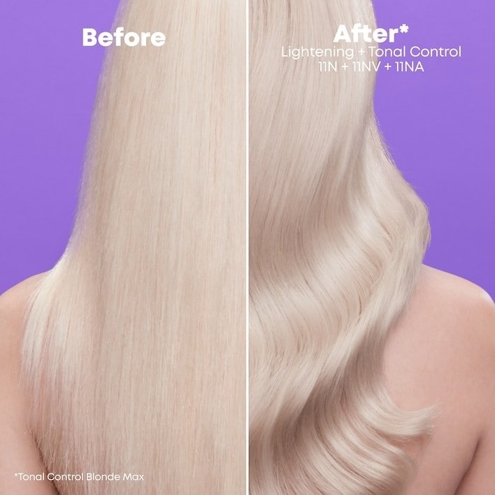 Matrix 2024 EU Tonal Control BlondeMax Before After